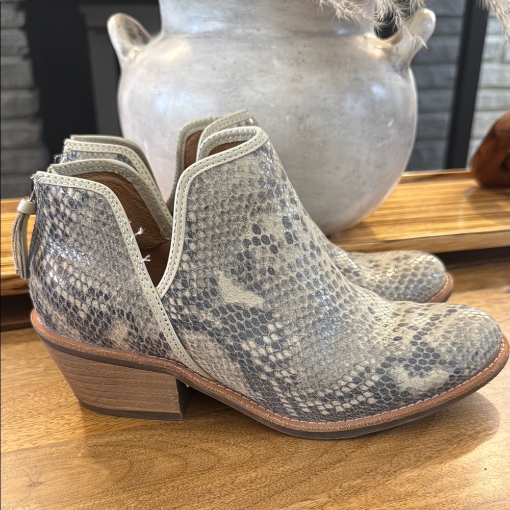 Soft Snakeskin Ankle Boots